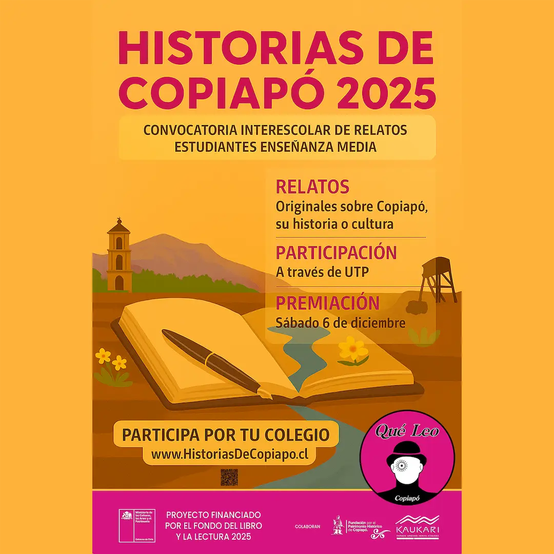 Afiche cuadrado de la convocatoria Historias de Copiapó 2026